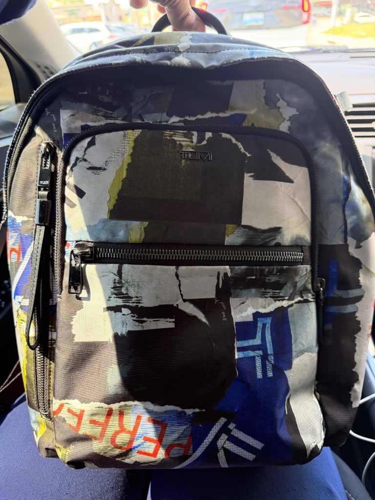 Tumi Men's Graphic Multi-Panel Backpack In Blue, Black, White And Yellow